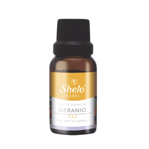 Shelo Nabel Aceite Esencial Geranio -  Paz. Los Aceites Esenciales Son Compuestos Naturales, AromÃ¡ticos Y VolÃ¡tiles Que Se Encuentran En Las Flores, Las RaÃ­ces, Las Semillas, Los Tallos Y La Corteza. â€œConÃ©ctate con tus emociones para generar paz y armonÃ­a en tu serâ€. Contiene: Geranio, Vetiver, Enebro, Manzanilla y Naranja. SÃ³lo para uso TÃ³pico y Humidificador.